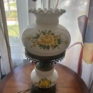 Vintage Hurricane Style 3-Way Lamp